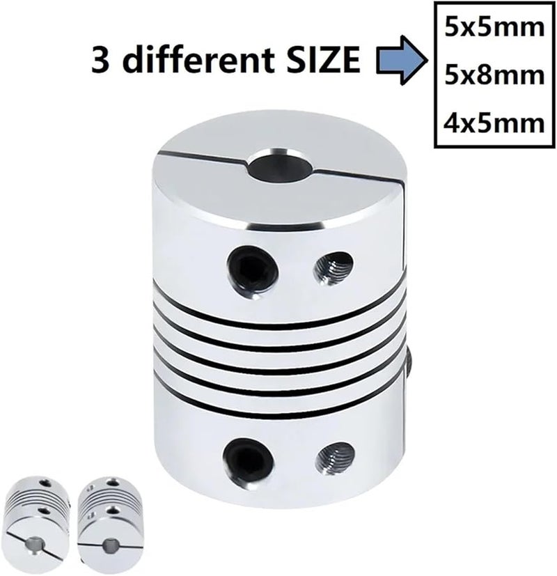 ألومنيوم سبيكة مرن رمح اقتران 5X4mm لطابعة ثلاثية الأبعاد محرك السائر - Image 3