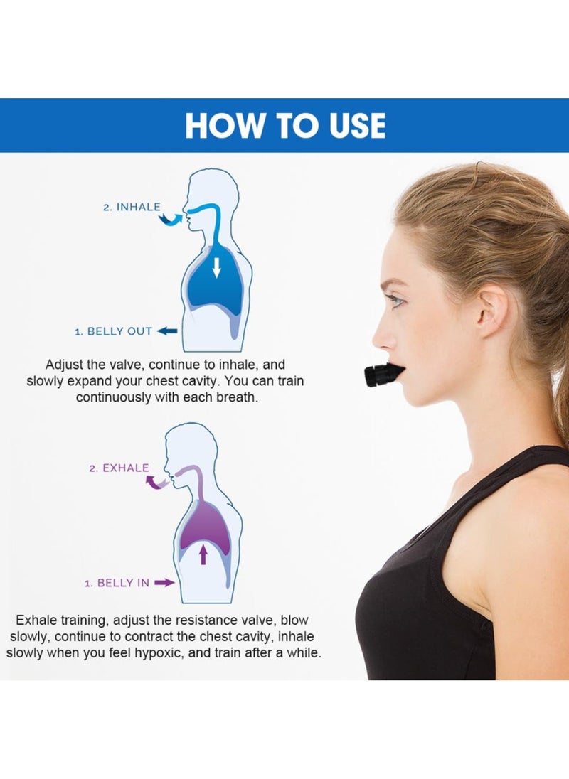 Yakiter - Lung Exerciser Expander Device，Breathing Exercise Device for Lungs,silica gel Deep Breathing Exercise Trainer, Increase Lung Capacity, Improve Sleep - Image 1
