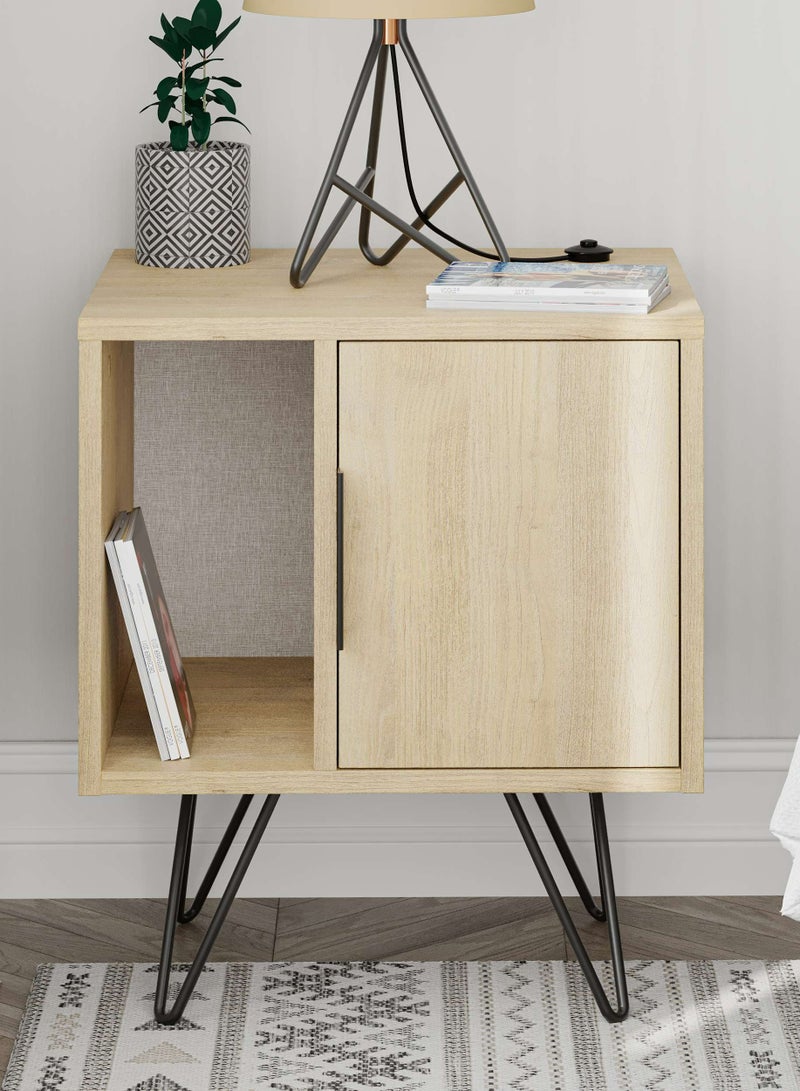 موراه هوم طاولة سرير جانبية غلين لون بلوطي - Image 1