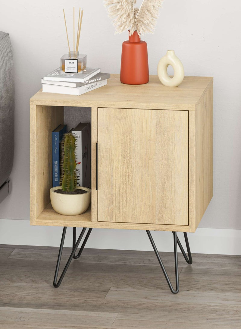 موراه هوم طاولة سرير جانبية غلين لون بلوطي - Image 2