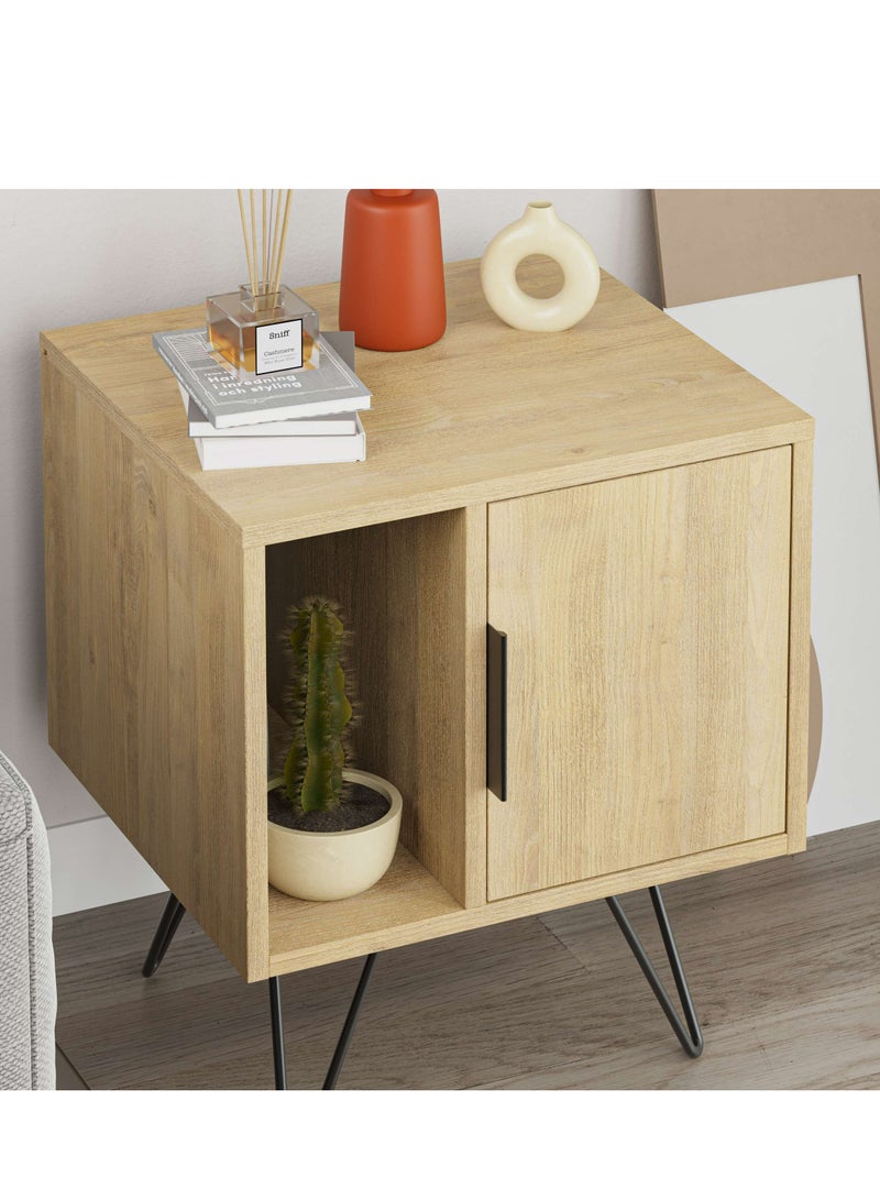 موراه هوم طاولة سرير جانبية غلين لون بلوطي - Image 3