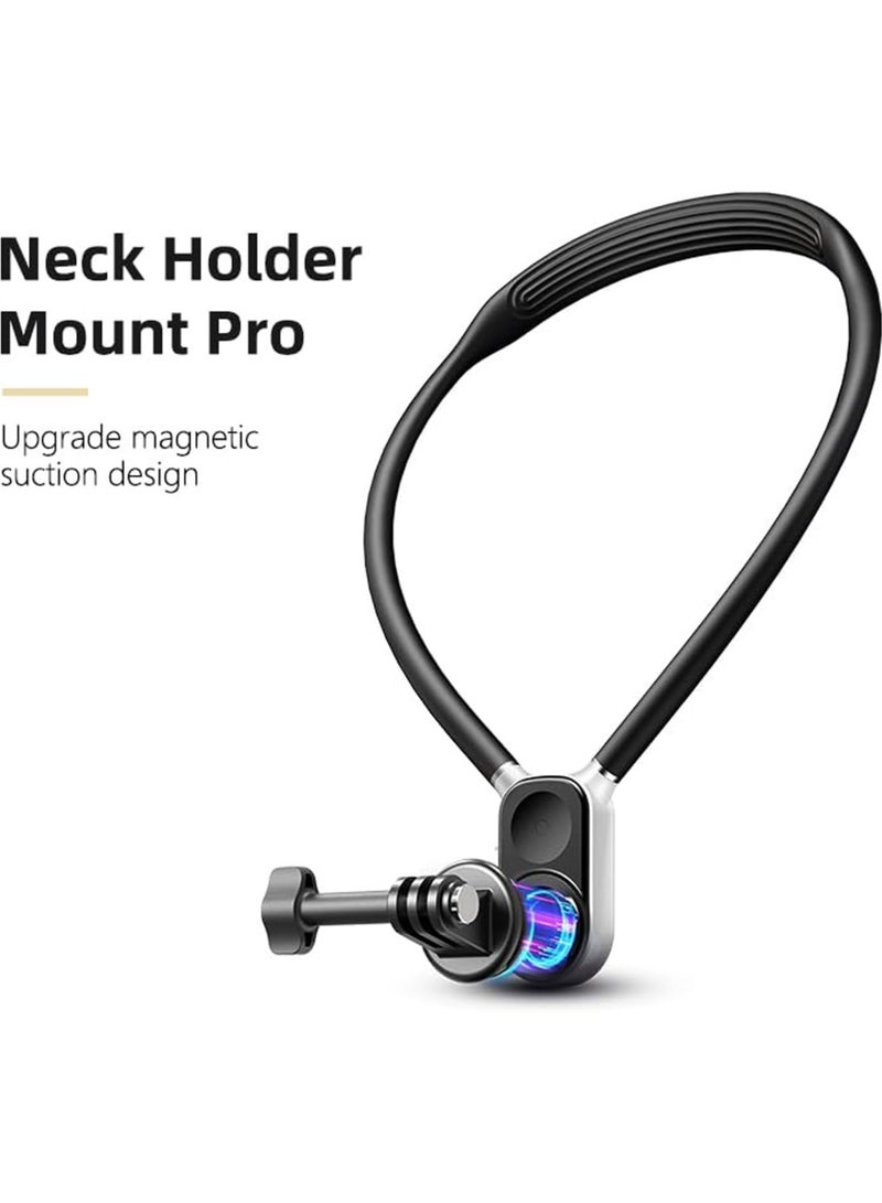 general Magnetic Neck Mount for Action Cameras, POV Selfie Neck Strap with Phone Clip, Compatible with GoPro, Insta360, DJI—Perfect for vlogging and video recording - Image 4