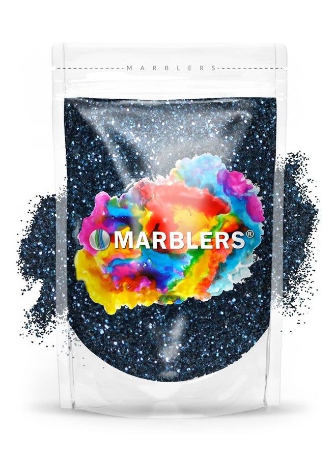 MARBLERS Twinkle Glitter [Navy] 3oz (85g) | Fine | Non-Toxic, Vegan, Cruelty-Free | Face, Body, Eyeshadow, Hair, Festival, Party Makeup | Nail Art, Polish | Resin, Tumbler, Slime, Craft  - Image 1