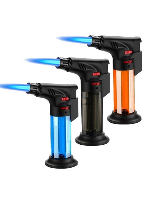 High Power Gas Torch Lighter – Adjustable Blue Flame Torch (Gas NOT Included) Multi-color