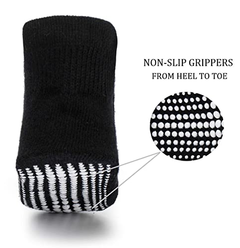 ZAPLES Baby Non Slip Grip Ankle Socks with Non Skid Soles for Infants Toddlers Kids Boys Girls, Black, 12-36 Months - Image 3
