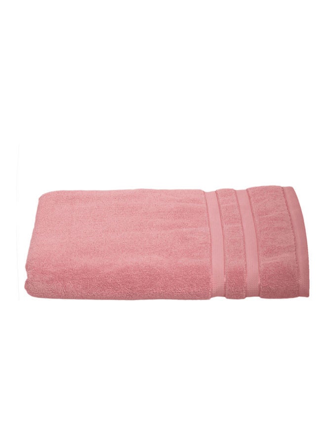 NIBEMINENT Pure Cotton Bath Towel Pink 80x160cm - Image 1
