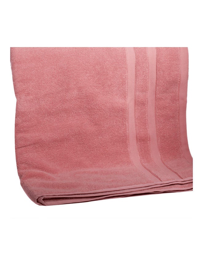 NIBEMINENT Pure Cotton Bath Towel Pink 80x160cm - Image 5