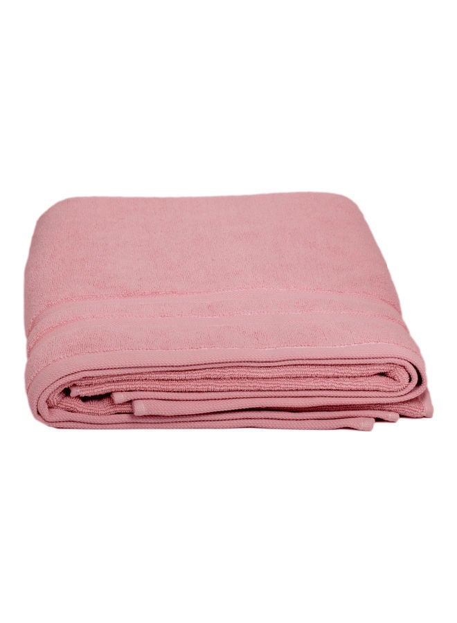 NIBEMINENT Pure Cotton Bath Towel Pink 80x160cm - Image 3