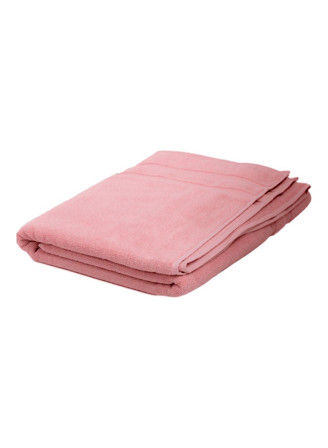 NIBEMINENT Pure Cotton Bath Towel Pink 80x160cm - Image 2