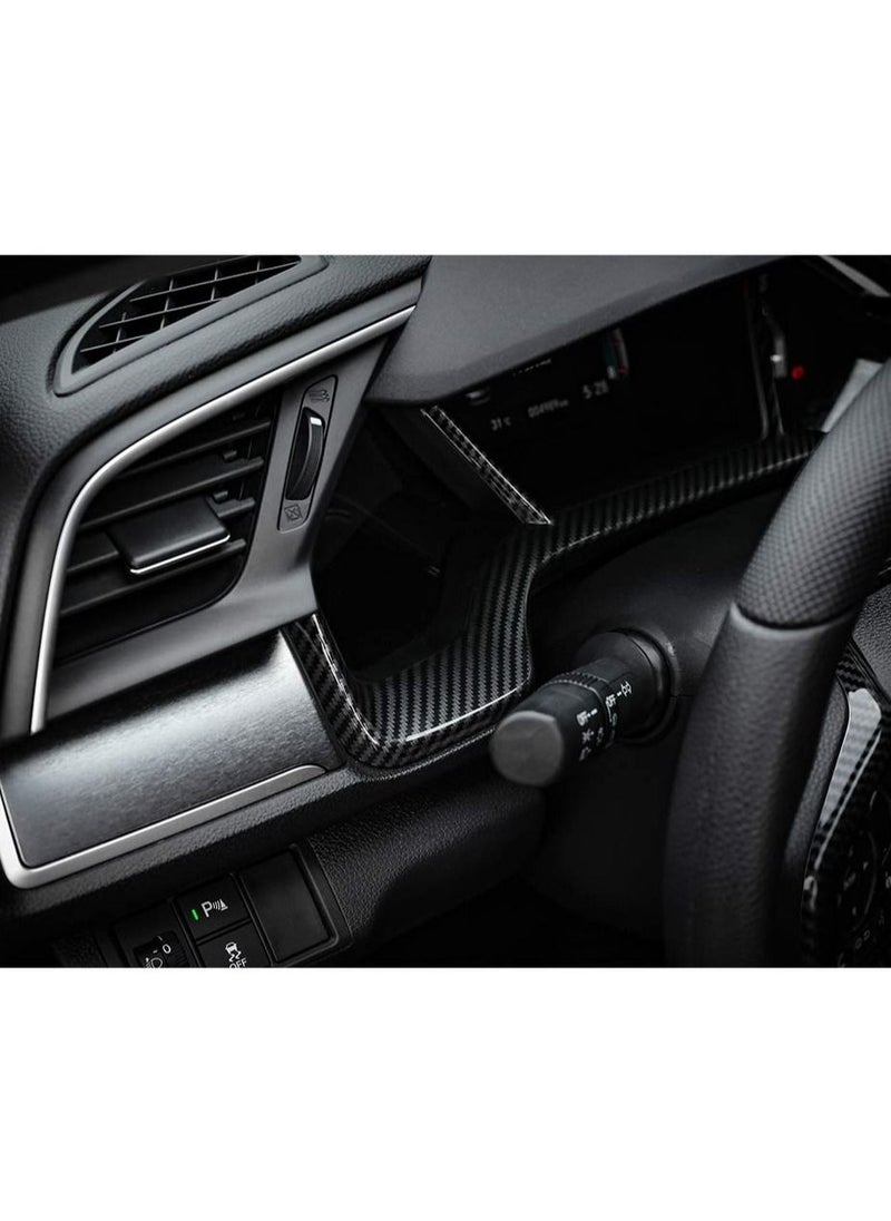 SYOSI - for 10th Gen Civic Dash Board Instrument Panel Dial Dashboard Trim Cover, Frame ABS Carbon Fiber Style Decal Interior Moulding Accessories for Honda Civic 2020 2019 2018 2017 2016 - Image 1