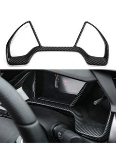 for 10th Gen Civic Dash Board Instrument Panel Dial Dashboard Trim Cover, Frame ABS Carbon Fiber Style Decal Interior Moulding Accessories for Honda Civic 2020 2019 2018 2017 2016