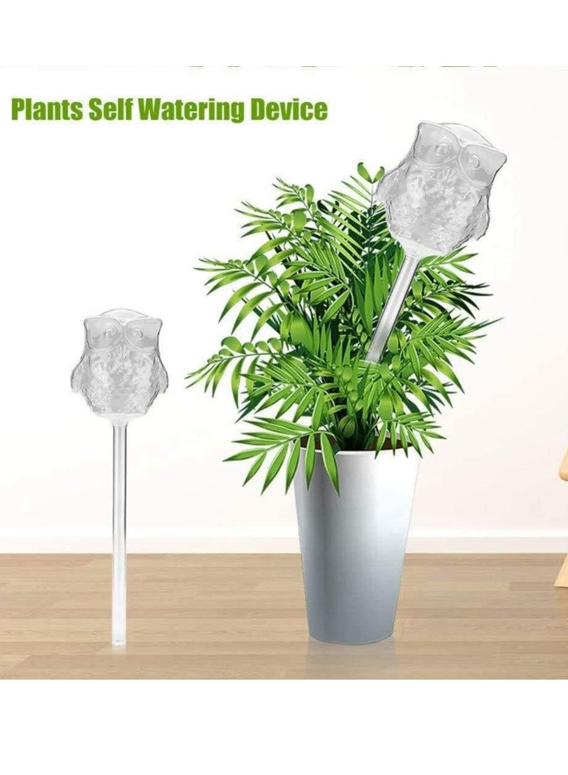 SYOSI Plant Watering Globes, 3Pcs Transparent Owl Shape Plant Watering Globes, Self Watering Planter Insert Automatic Plant Watering Device Clear Plant Waterer for Indoor/Outdoor - Image 3