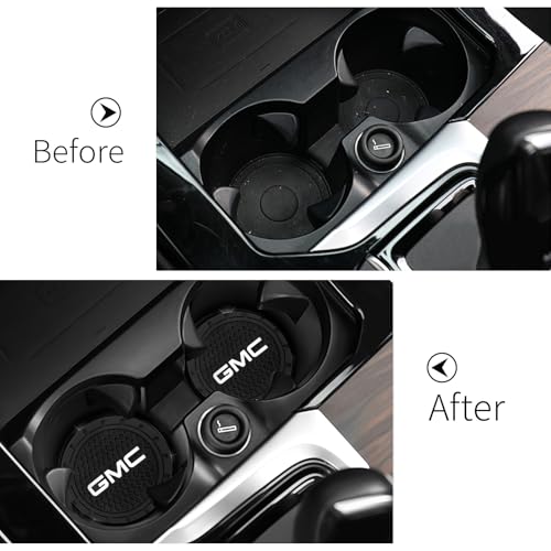 TACOMA Car Cup Holder Coaster for GMC Recessed Silicone Cupholder Coaster Interior Accessories 2.75in 2Pack - Image 5