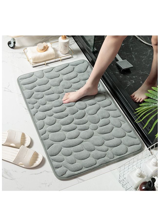 Mat Non-slip Carpets Cobblestone Embossed Bathroom Bath In Wash Basin Bathtub Side Floor Rug Shower Room Doormat Memory Foam - Image 1