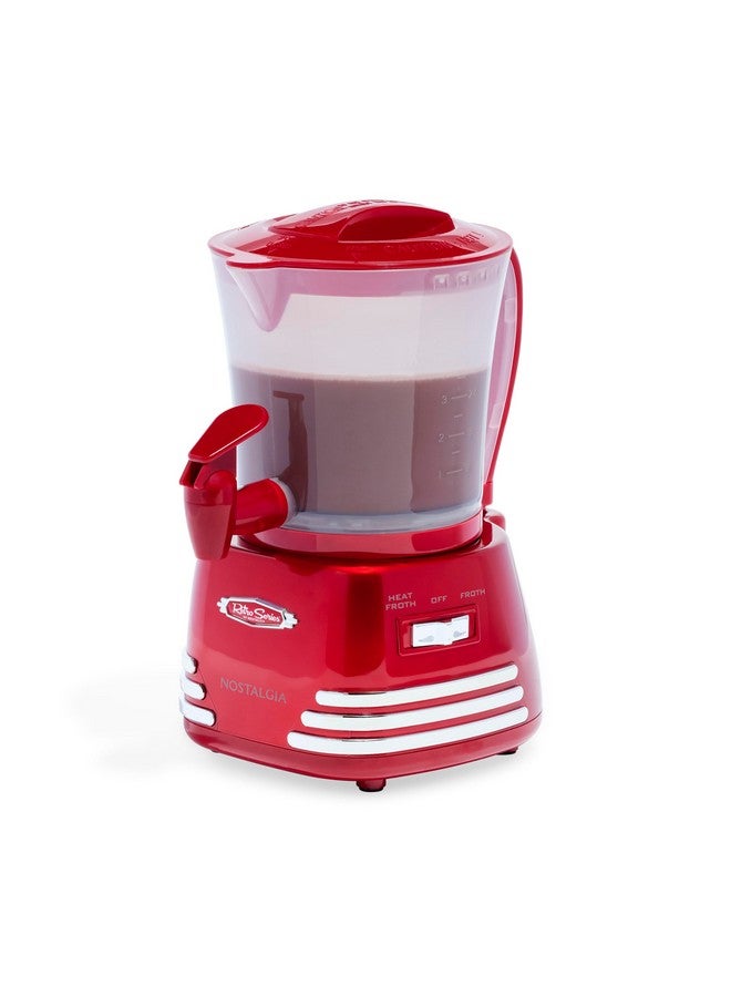 Nostalgia Nostalgia Retro Frother and Hot Chocolate Maker and Dispenser, 32 Oz, for Coffees, Lattes, Cappuccinos, Red  - Image 1