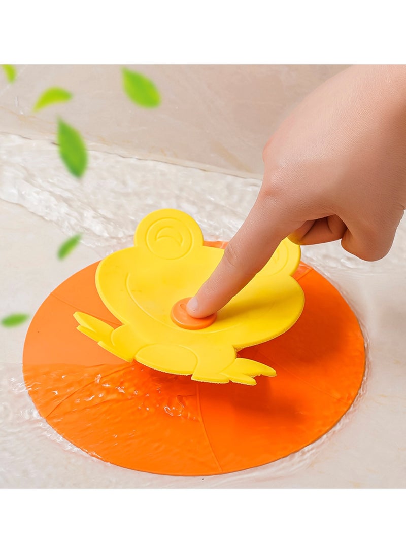 سجادة سدادة تصريف أرضية على شكل ضفدع مصنوعة من مادة TPR وPP لمنع انسداد الحوض وملحقات حوض الغسيل - Image 2