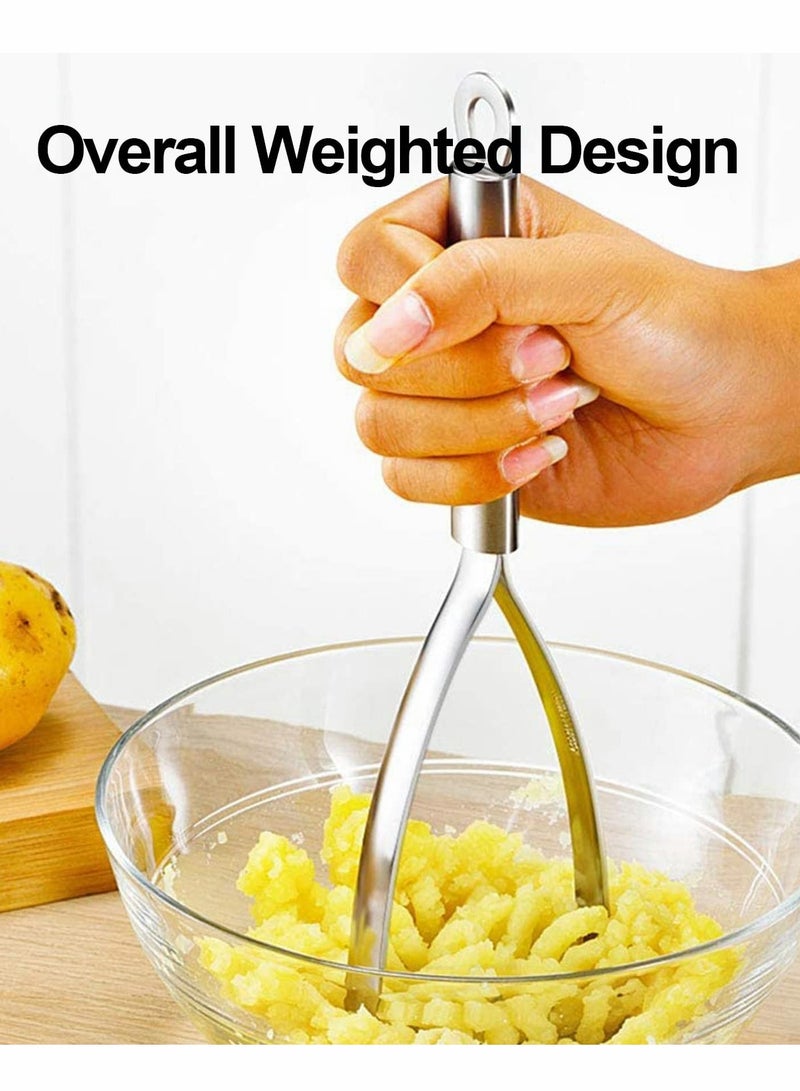 Excefore Potato Masher Stainless Steel Household Heavy Duty Potato Masher Vegetable Masher - Image 4