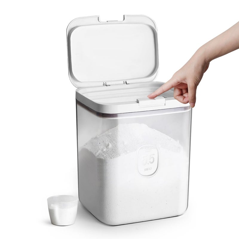 LivLab Flour Container - 5.5 L /5.81qt/5kg Large Flour Dispenser Keep Your Flour Fresh and Dry Easily with Kitchen Essential - Image 1