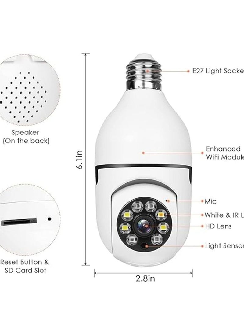 Generic - Light Bulb Security Camera Outdoor Ring Floodlight Cam Wired Pro with Two-Way Intercom - Image 1