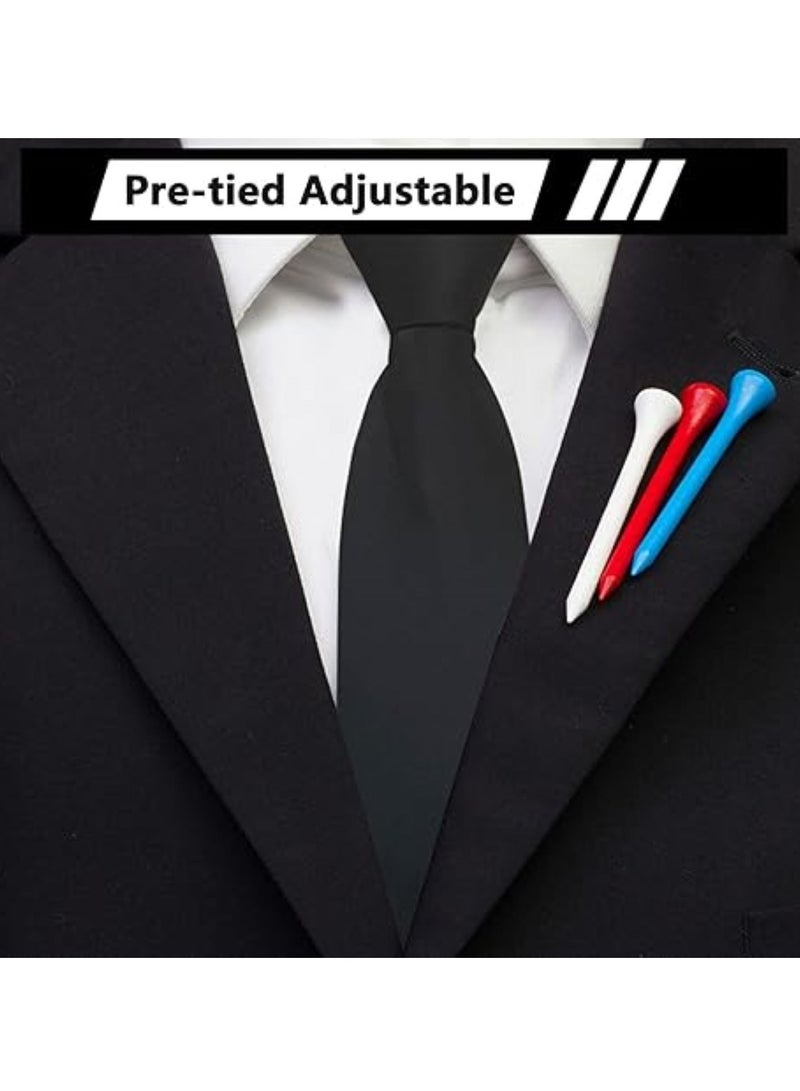 أوزيغالور ربطات عنق رجالية مربوطة مسبقًا، سحاب قابل للتعديل، 3.15 بوصة للمكتب، التخرج، الزي المدرسي - Image 2
