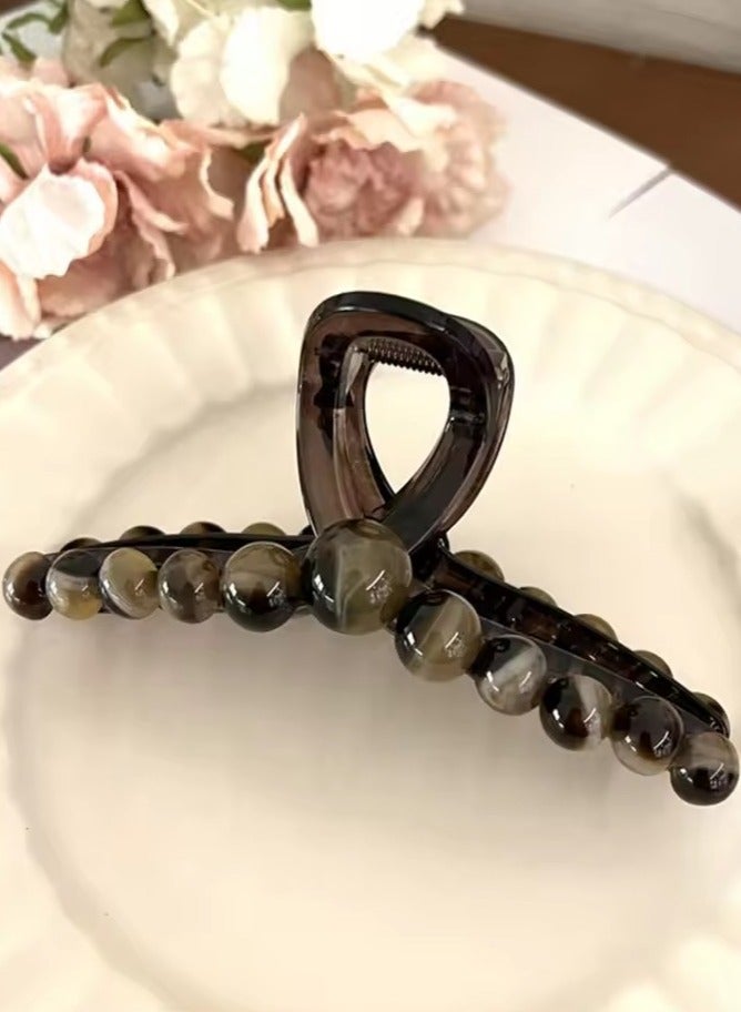 Goolsky 1 Women's retro gradient beaded hair claw Geometric hairpin Shark clip Fashion everything hair clip hair accessories - Image 3