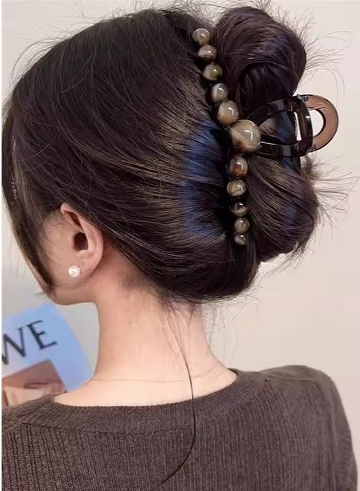 Goolsky 1 Women's retro gradient beaded hair claw Geometric hairpin Shark clip Fashion everything hair clip hair accessories - Image 4