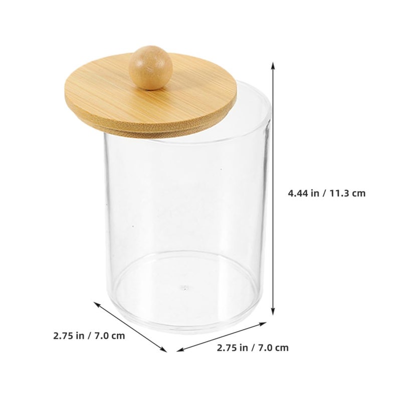 3pcs Plastic Storage Jars with Lids for Cotton Swabs and Pads Bathroom Vanity Organizer - Image 3