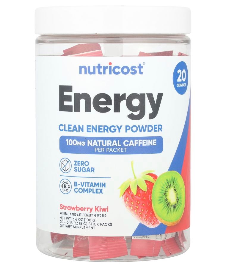 Energy Clean Energy Powder Strawberry Kiwi  20 Stick Packs 0.18 oz (5 g) Each