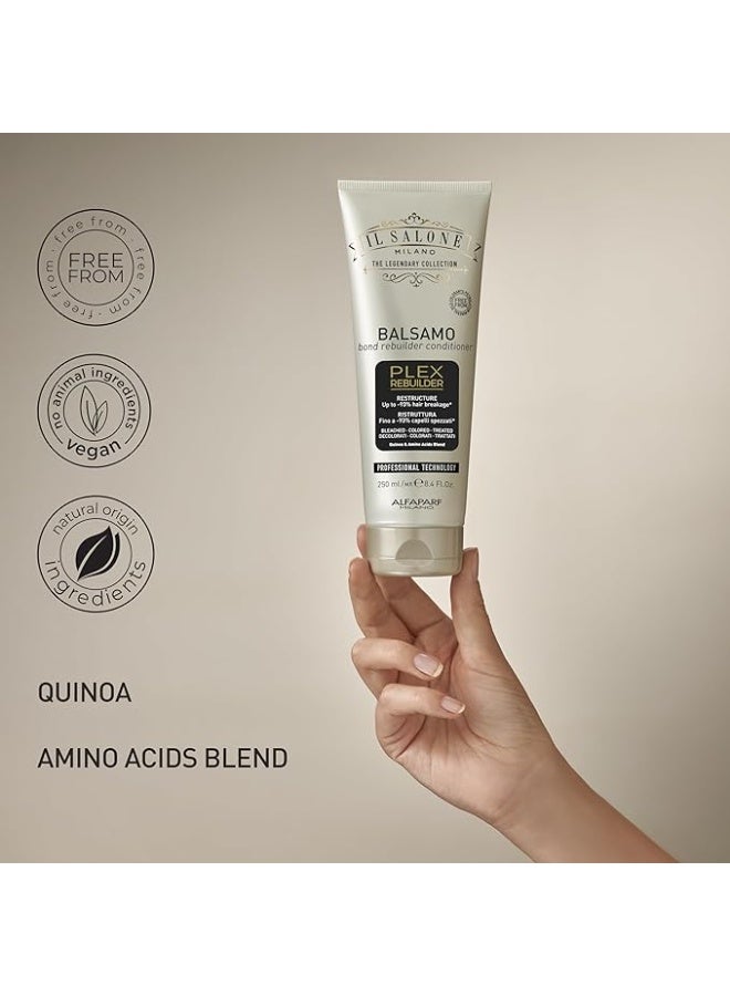 إل صالون بلسم إل صالون ميلانو الاحترافي لإعادة بناء الشعر المصبوغ والمُعالج - يُرمّم ويُعيد بناء الشعر - مُجدّد للروابط - جودة ممتازة - 250 مل / 8.45 أونصة سائلة - Image 4