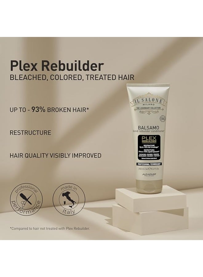 إل صالون بلسم إل صالون ميلانو الاحترافي لإعادة بناء الشعر المصبوغ والمُعالج - يُرمّم ويُعيد بناء الشعر - مُجدّد للروابط - جودة ممتازة - 250 مل / 8.45 أونصة سائلة - Image 3