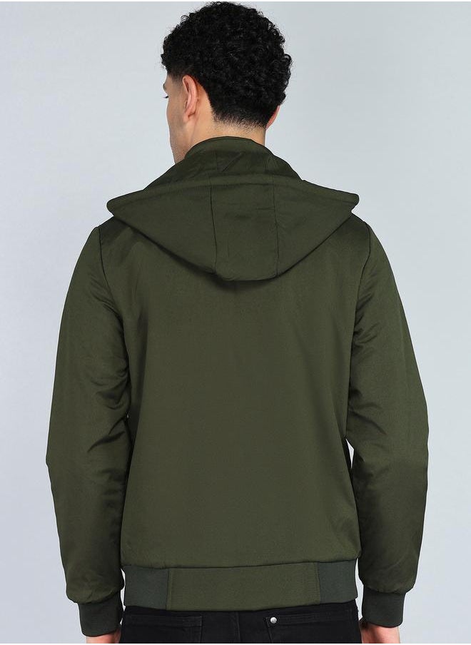 Fort Collins Front Zipper Lightweight Hooded Jacket by Styli  - Image 4