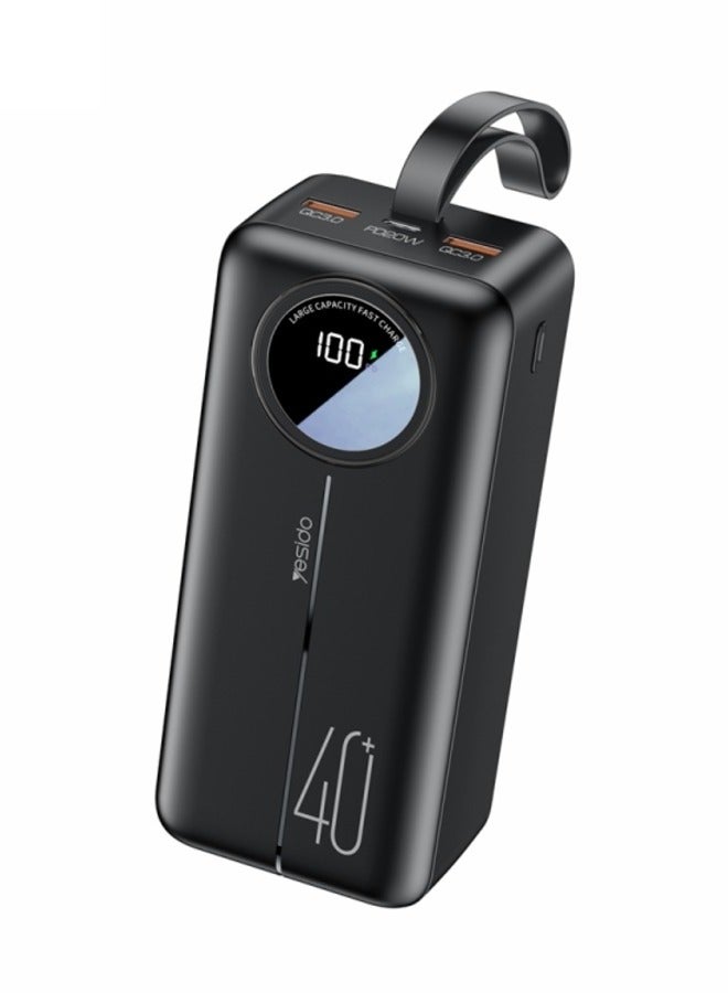 Yesido YP43 40000mAh Dual USB + Type-C Digital Display Fast Charging Power Bank(Black) - Image 1
