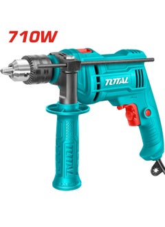 TOTAL TOTAL Impact Drill 710W (TG107136) – Powerful Electric Drill with Hammer Function, 16mm Max Drilling Capacity, Variable Speed Control, Forward/Reverse Action, Includes Extra Carbon Brushes  - Image 1