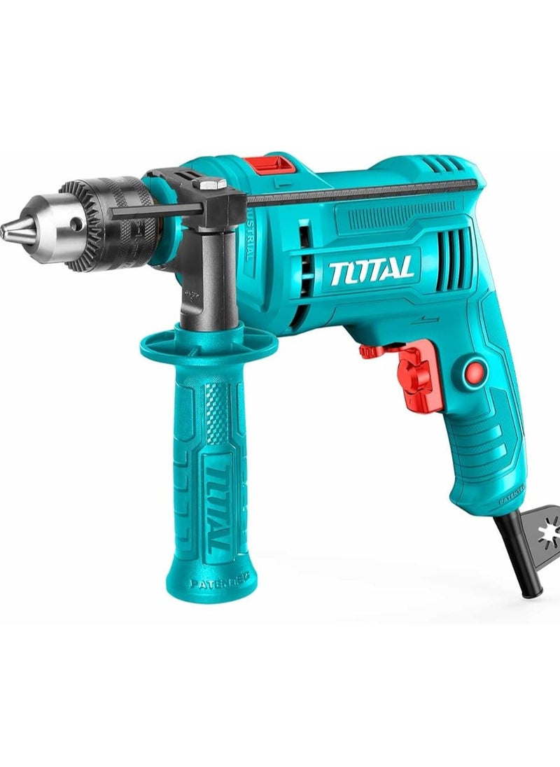 TOTAL - TOTAL Impact Drill 710W (TG107136) – Powerful Electric Drill with Hammer Function, 16mm Max Drilling Capacity, Variable Speed Control, Forward/Reverse Action, Includes Extra Carbon Brushes - Image 1