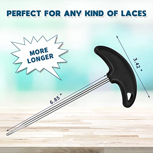 Tondiamo Shoe Lace Tightner Stainless Steel Plastic Hockey Skate Tightener Wire Sports Skate Key Tool Shoe Lace Puller Ice Roller Skate Tool for Ice-Skates Figure-Skates Boots(2 Pieces) - Image 2