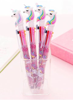 JOLLITY LLC Unicorn Ballpoint Pen, 6 Colours in 1 Planner Pen, Multi-Colour Pen, Cute Stationery Gift, School Supplies (2pcs)  - Image 4