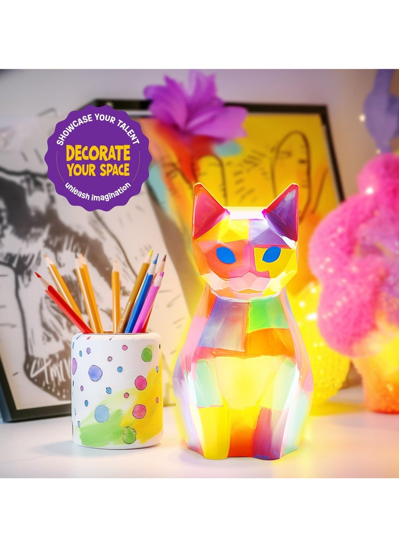 Paint Own Cat Lamp Kit, Cute Cat Gift for Girl, Art Supplies Arts and Crafts Kit, Arts and Crafts for Girl Kids Ages 8-12, Toys for Girls Boy, Idea Birthday Gift Ages 3 4 5 6 7 8 9 10 11 12+(Multicolour) - pzsku/Z1D7A2DF807C9369E908AZ/45/_/1729241027/b21a87e6-1a00-4f25-af48-ea0702d88740