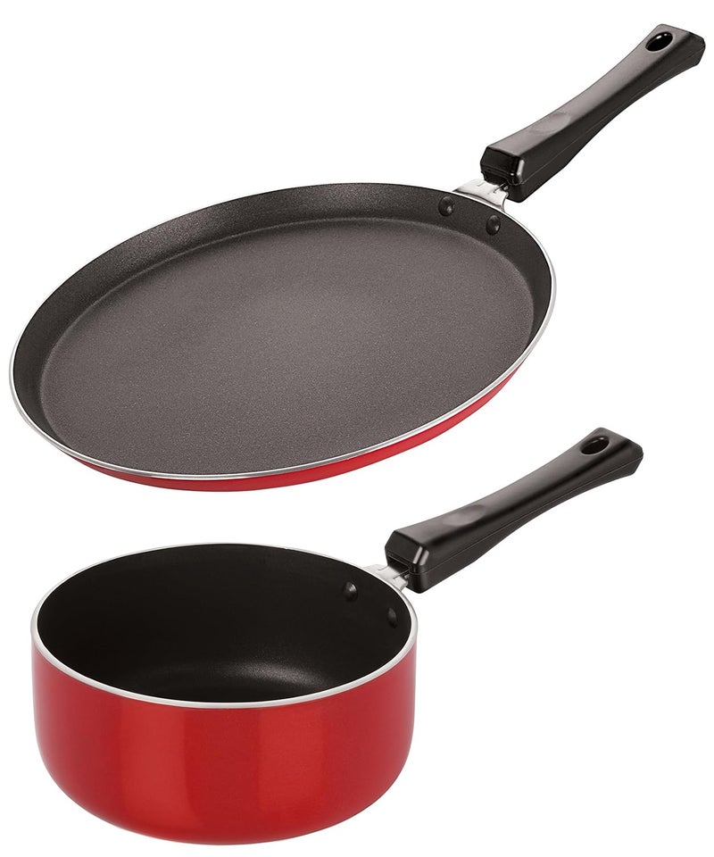 Nirlon Nirlon Bpa Free Non-Stick Aluminium Tawa and Sauce Pan Combo Kitchenware Item Set - Image 1
