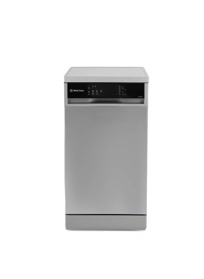 White Point White Point Dishwasher 10 Settings 5 Programs with Digital Screen & Half Load and 3 water sprinkles in Silver Color WPD105DS 