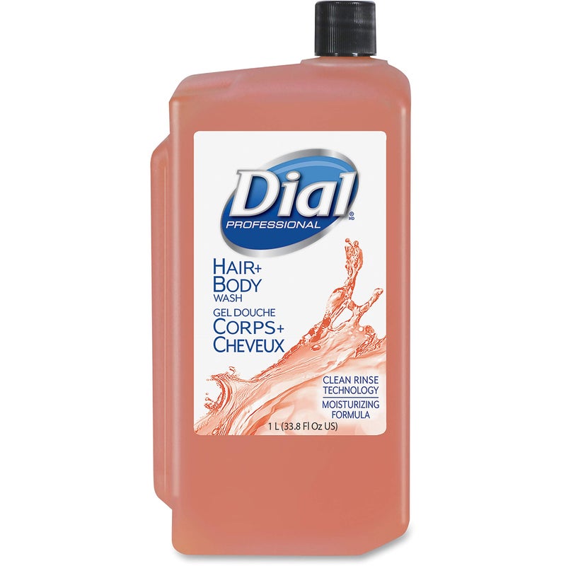 Dial Professional Hair  Body Wash Refill for 1 L Liquid Dispenser Neutral Scent 1 L 8Carton