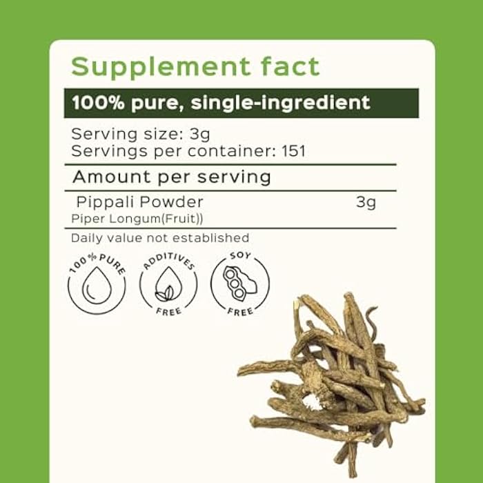 bixa BOTANICAL Long Pepper Powder| Pippali (Piper Longum) | Ayurvedic Supplement & Meat Seasoning | Strong Aroma, Steam Treated, Vegan, Non GMO & 100% Pure | 1 lb / 16oz - Image 3