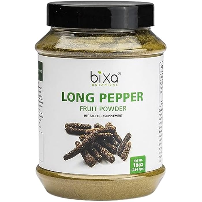 bixa BOTANICAL Long Pepper Powder| Pippali (Piper Longum) | Ayurvedic Supplement & Meat Seasoning | Strong Aroma, Steam Treated, Vegan, Non GMO & 100% Pure | 1 lb / 16oz - Image 1
