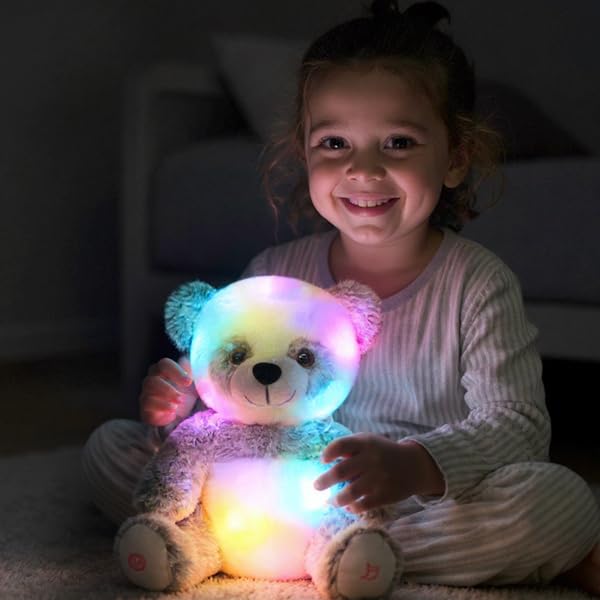 Cuteoy Lightup Singing Plush Panda LED Musical Stuffed Animal Adjustable Volume Lullaby Plushies Birthday Christmas Toy Gifts for Kids Toddler Girls 13 - Image 5