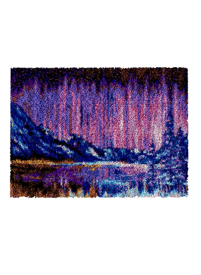 Loquat Craft Kit DIY Latch Hook Kits Rug Embroidery Carpet Set Needlework with Crochet Needlework Crafts Shaggy Latch Kits 