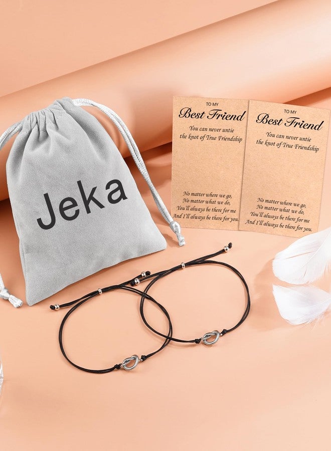 Jeka هدايا يوم جالاينتينز من جيكا للأصدقاء، هدايا الصداقة لأفضل الأصدقاء النساء، أساور متطابقة للأصدقاء المقربين، هدايا عيد الميلاد وهدايا يوم الحب للنساء - Image 5