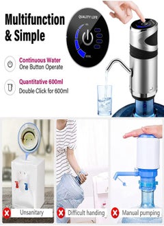 Water Dispenser, 5 Gallon Smart Drinking Jug Pump Electric Touch Screen Automatic Dispenser Switch with Child Lock for Camping Kitchen Office Kitchen, Workshop - pzsku/Z1D7A66E10A49EB1CA13FZ/45/_/1688551585/a1e030f8-3a75-4a95-85ec-f3e9bc48d8e2