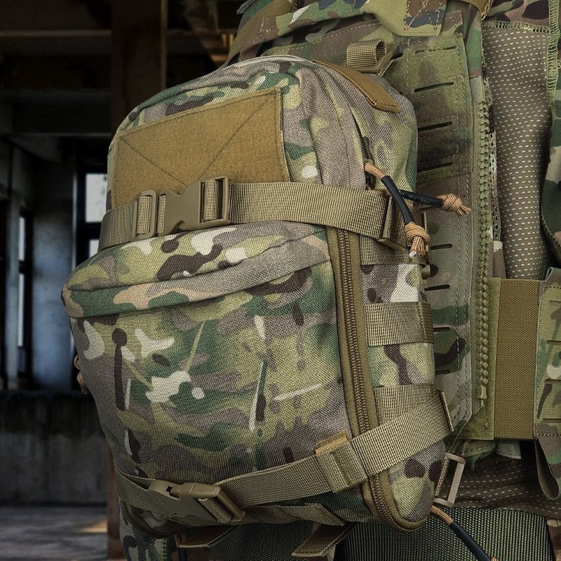 ‎KOSIBATE KOSIBATE Tactical Outdoor Hydration Carrier Bag - Lightweight Chest Pack with MOLLE Attachment, Vest Backpack for Hiking and Camping - Image 2
