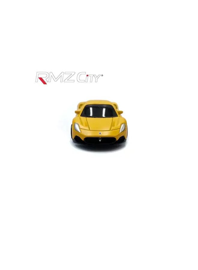 Maserati MC20 Matte Yellow Alloy Mini Car Model Push Operated Collectible Toy - Image 4