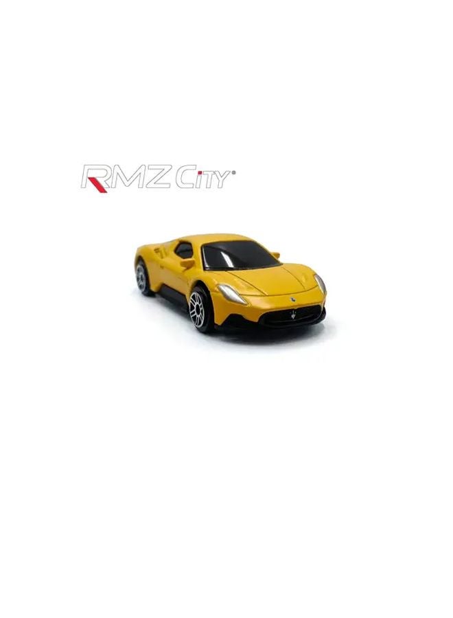 Maserati MC20 Matte Yellow Alloy Mini Car Model Push Operated Collectible Toy - Image 5