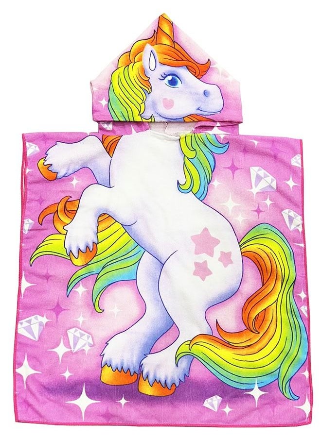 ZCM-HAPPY Kids Hooded Cape Bath Towel Microfiber Towel for Bathing  Swimming  - Image 3
